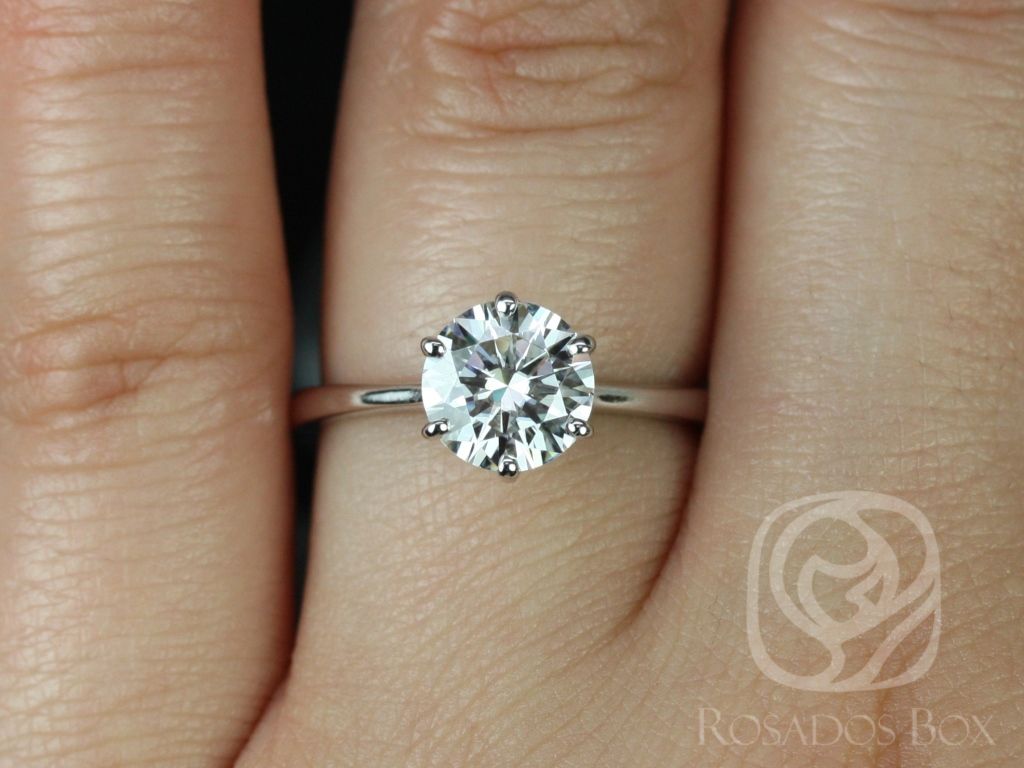 Thin Solitaire Engagement Rings Tapered