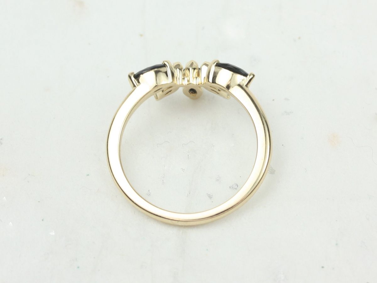 Cardi 14kt Gold Marquise Black Onyx Nesting Ring