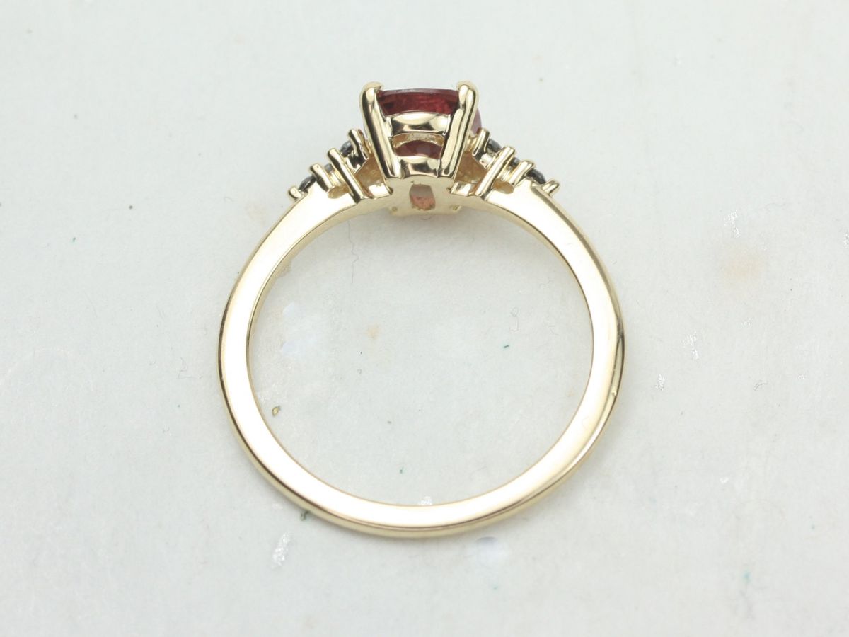 1.35ct Ready to Ship Marlow 14kt Yellow Gold Rustic Rose Red Sapphire ...