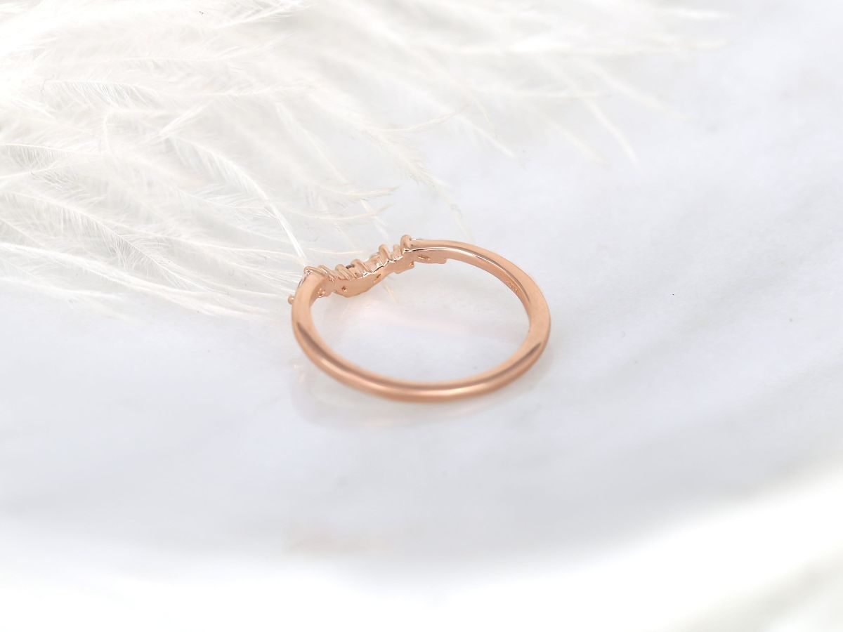 Azalea 14kt Gold Diamond Nature Inspired Nesting Ring, by Rosados Box