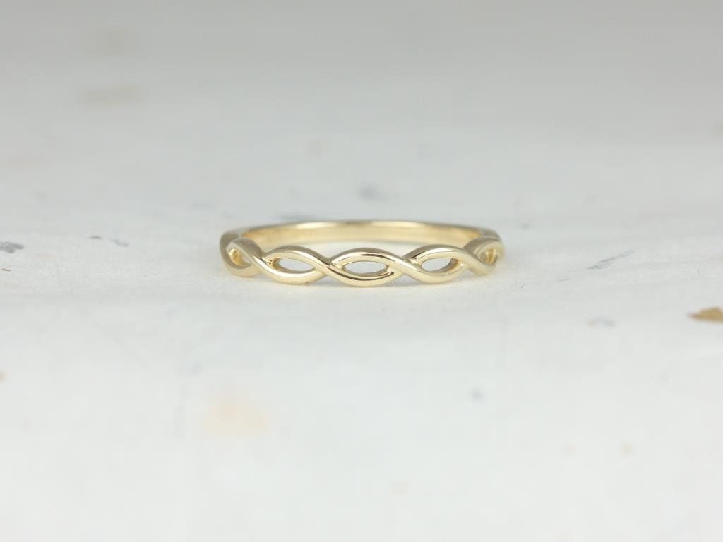 Echo 14kt Gold DNA Infinity Crossover HALFWAY Eternity Ring by Rosados Box