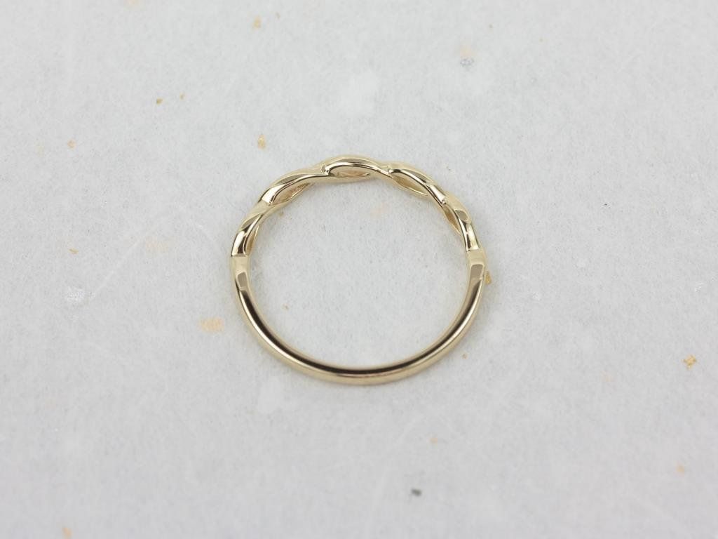 Echo 14kt Gold DNA Infinity Crossover HALFWAY Eternity Ring by Rosados Box