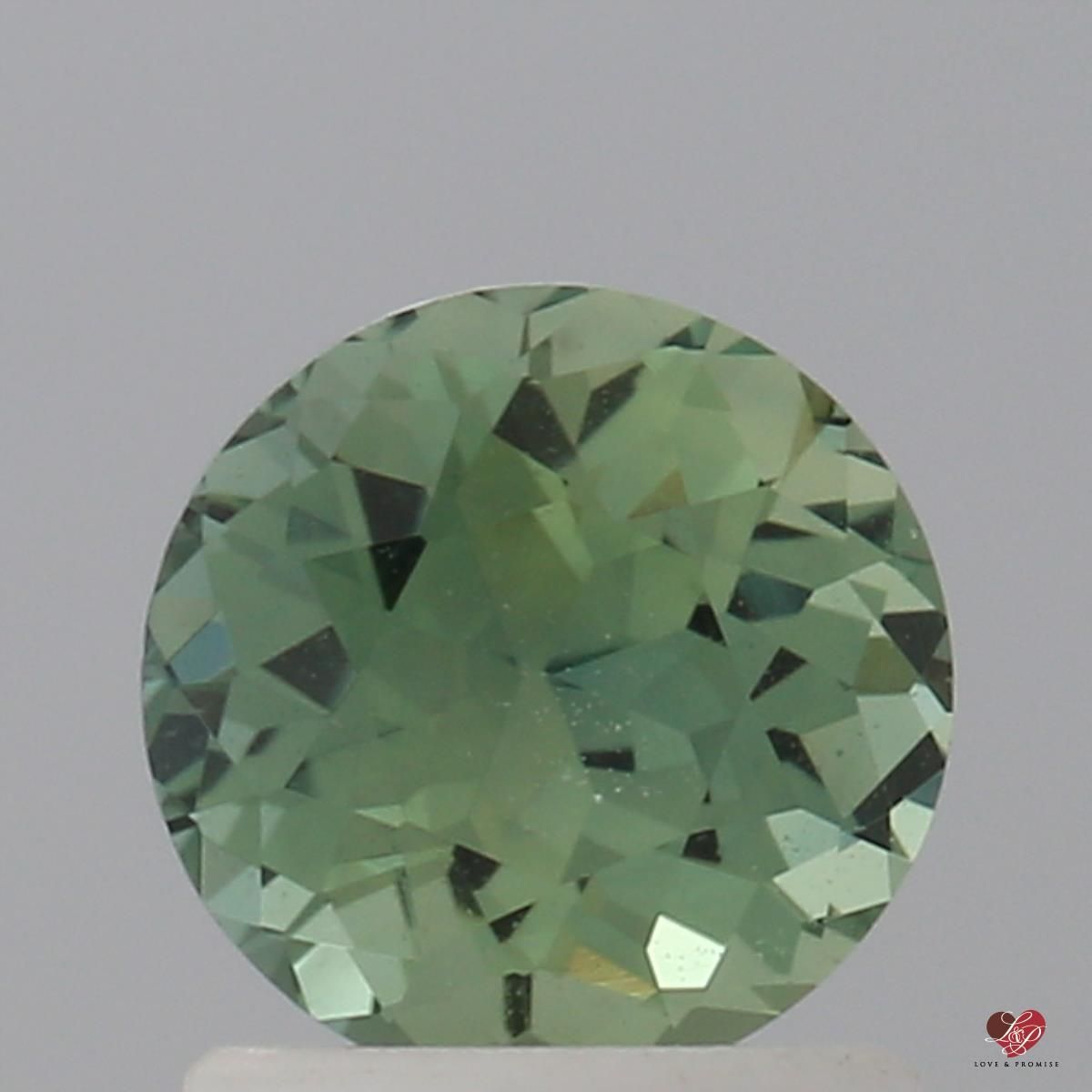 1.38cts Round Mossy Mint Teal Sapphire