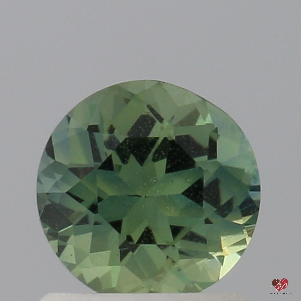 1.11cts Round Mossy Seafoam Teal Sapphire