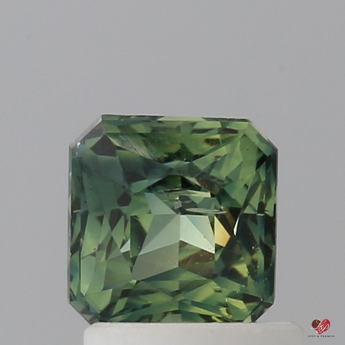 1.62cts Square Radiant Medium Peacock & Green Teal Sapphire
