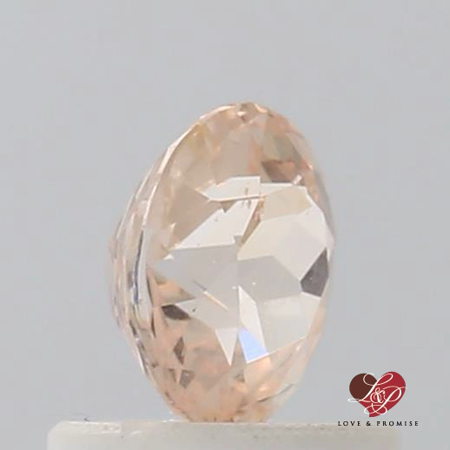 0.83cts Round Butter Peach Champagne Sapphire