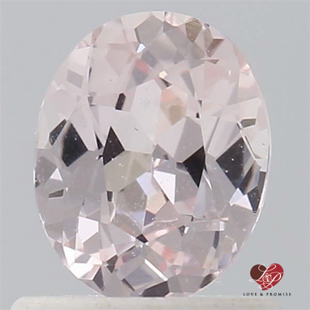 0.91cts Oval Icy Peachy Pink Champagne Sapphire