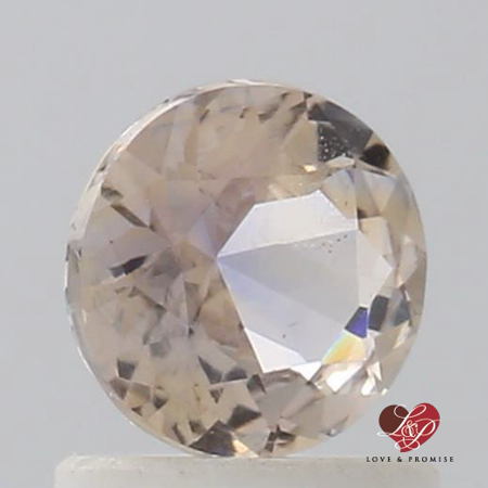 0.95cts Round Peachy Pink Champagne Sapphire