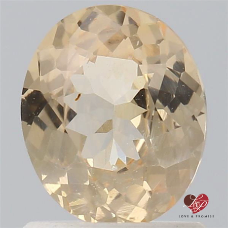 1.07cts Oval Apricot Champagne Sapphire