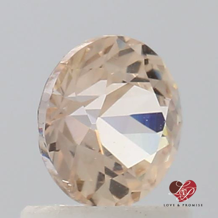 1.08cts Round Peachy Pink Champagne Sapphire