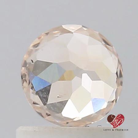 1.12cts Round Peachy Champagne Sapphire