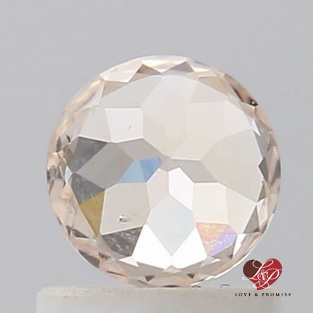 1.12cts Round Peachy Champagne Sapphire