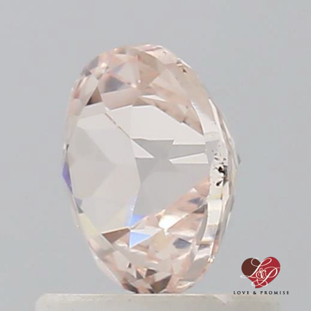 1.18cts Round Peachy Pink Champagne Sapphire