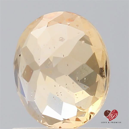 1.23cts Oval Apricot Peach Champagne Sapphire