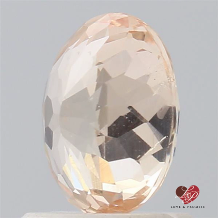 1.25cts Oval Melony Peach Champagne Sapphire