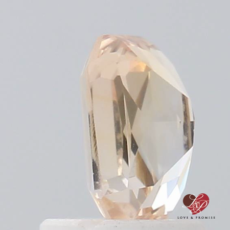 1.38cts Radiant Light Icy Peachy Pink Champagne Sapphire
