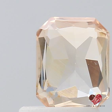 1.38cts Radiant Light Icy Peachy Pink Champagne Sapphire