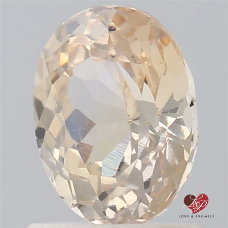 1.42cts Oval Peach Champagne Sapphire