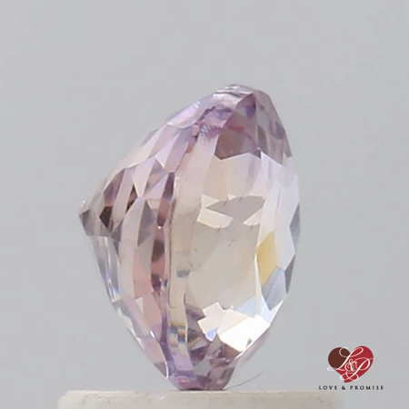 1.52cts Round Peachy Pink Champagne Sapphire