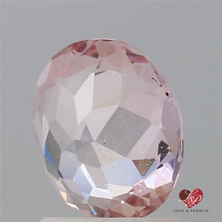 1.54cts Oval Light Peachy Blush Champagne Sapphire 