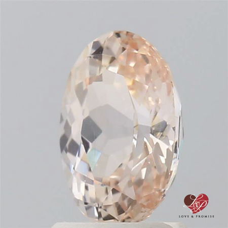 1.91cts Oval Light Icy Peach Champagne Blush Sapphire 
