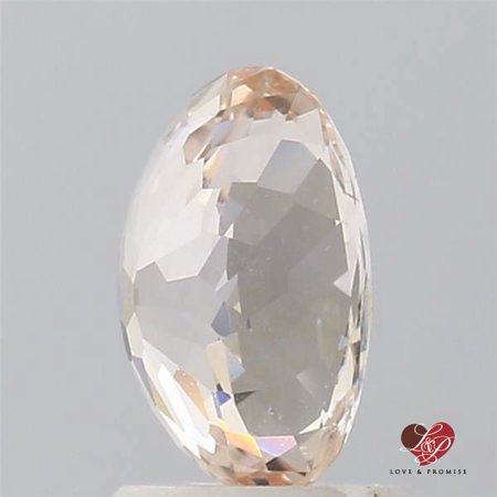 1.91cts Oval Light Icy Peach Champagne Blush Sapphire 