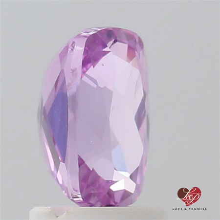 2.10cts Rectangle Cushion Rich Medium Rustic Rose Champagne Lavender Sapphire 