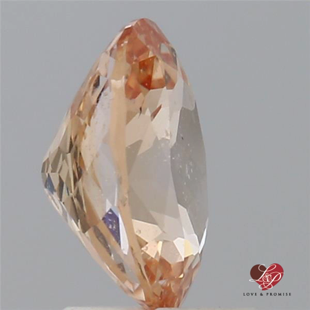 2.17cts Oval Rich Peach Sorbet Champagne Sapphire  