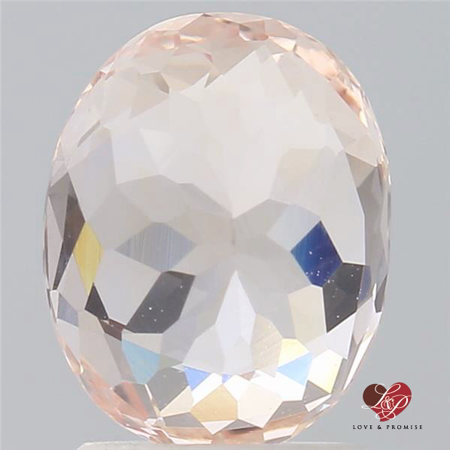 2.62cts Oval Peachy Pink Champagne Sapphire