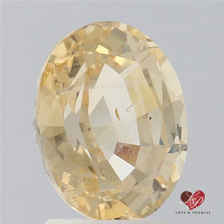 3.03cts Oval Honey Champagne Sapphire