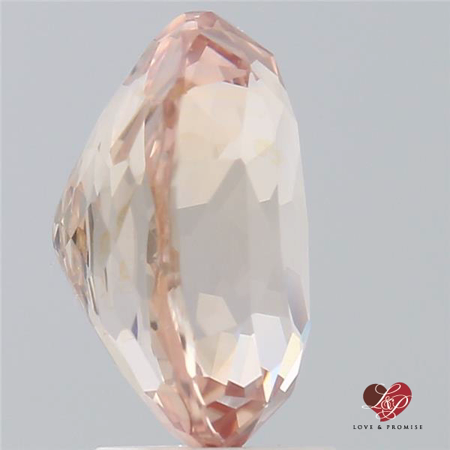 4.01cts Oval Peach Pink Champagne Sapphire
