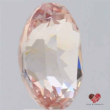 4.01cts Oval Peach Pink Champagne Sapphire