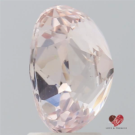 4.28cts Oval Light Peachy Blush Champagne Sapphire 