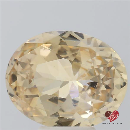 5.48cts Oval Peach Champagne Sapphire