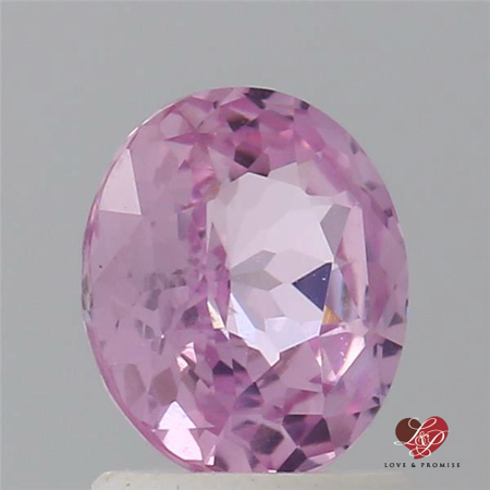 1.53cts Oval Medium Blush Red Lavender Champagne Sapphire